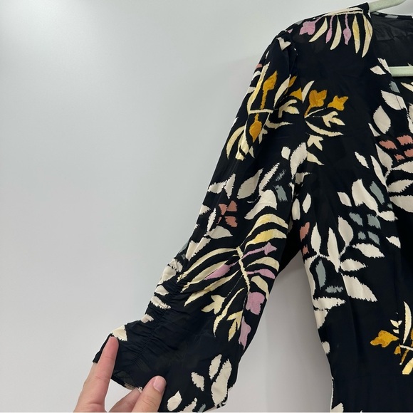 Ba&Sh Crissy Wrap Dress - Black Floral Dress Size Medium ASO - Picture 8 of 8